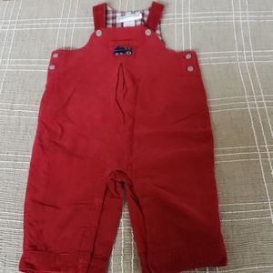 Janie and Jack red corduroy overalls 3-6months